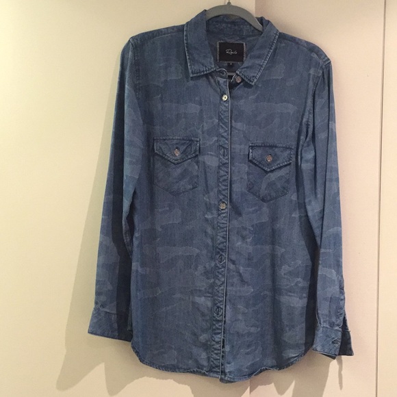Rails denim/camo button down - Picture 1 of 3
